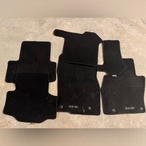 Mazda CX 90 Black Carpet Floor Mats Set